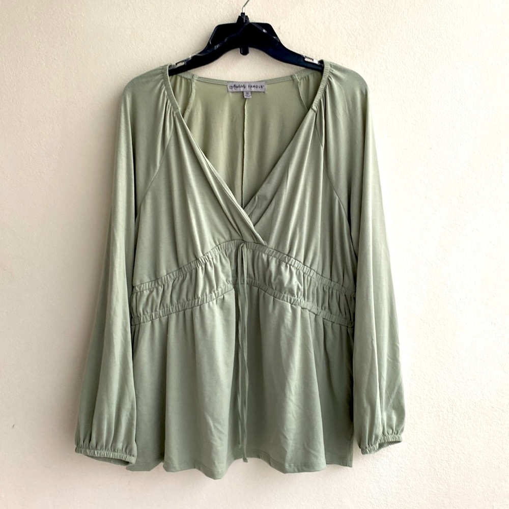 3. COPY - Absolutely Famous Sage Green Tunic Top